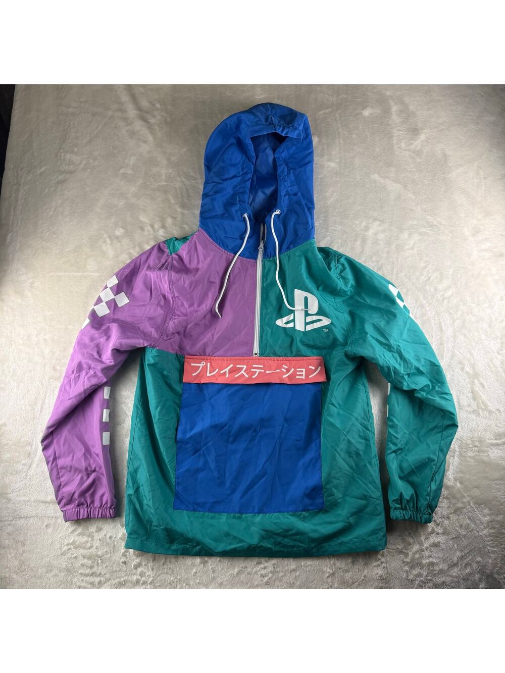 Sony PlayStation Bioworld Colorblock Anorak Windbreaker Men's Size Small NWT